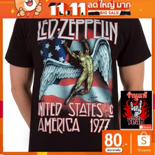 เสื้อวง Led Zeppelin เสื้อผ้าแฟชั่น เลด เซพเพลิน เสื้อคอฟิต แฟชั่น เสื้อวินเทจ RCM1495