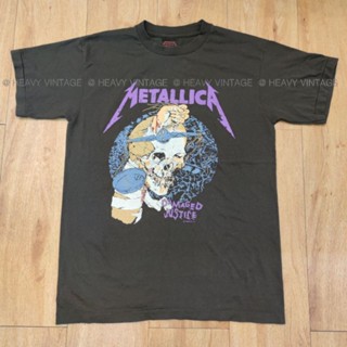 METALLICA DAMAGED JUSTICE SUMMER [FADE] เสื้อวง เสื้อทัวร์ สีเฟด