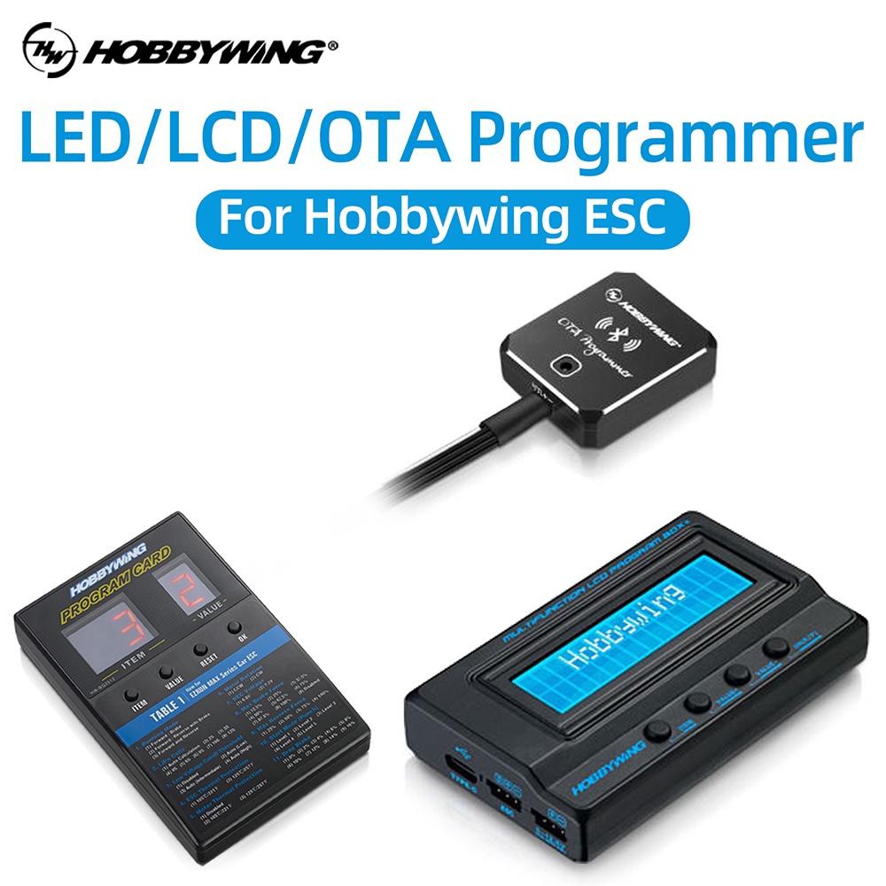 Hobbywing กล่องโปรแกรมมิ่ง LCD LED OTA ESC อเนกประสงค์ สําหรับ ESC ไร้แปรงถ่าน
