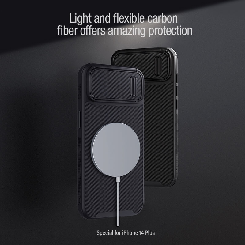 Nillkin เคสคาร์บอนไฟเบอร์ แม่เหล็ก S สําหรับ Apple iPhone 14 Plus (iPhone 14+) 6.7 2022