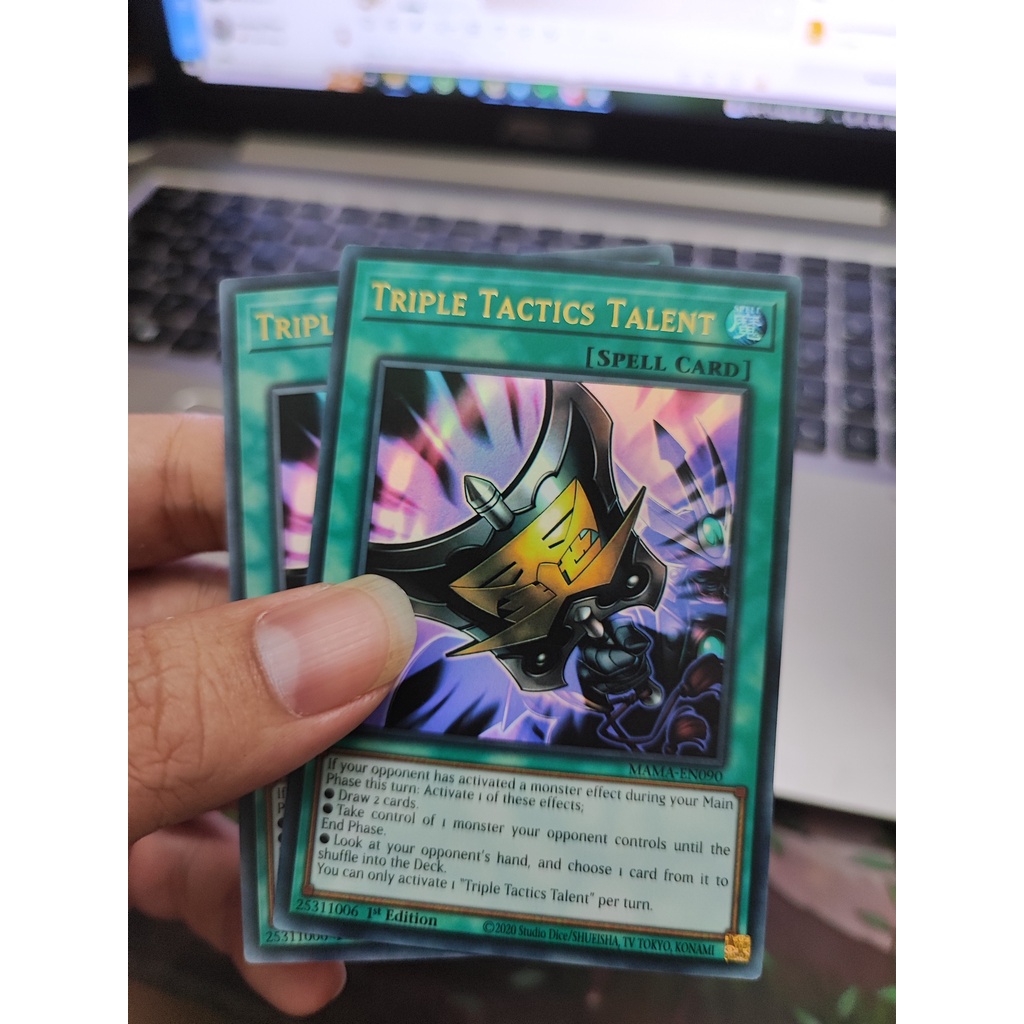 [Yugioh Funny Shop] การ์ด Triple Tactics Talent - MAMA-EN090 - Ultra Rare 1st Edition