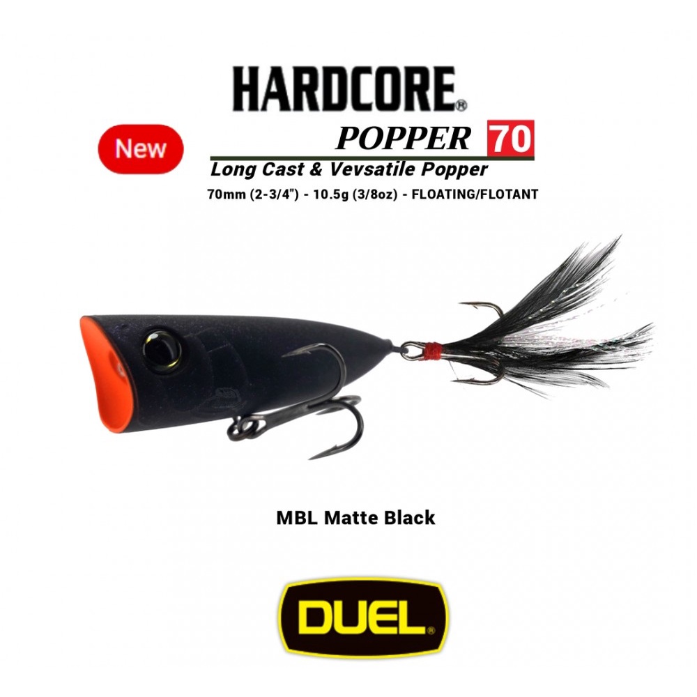 Yo Zuri Duel Hardcore Popper 70F เหยื่อตกปลาลอยน้ํา