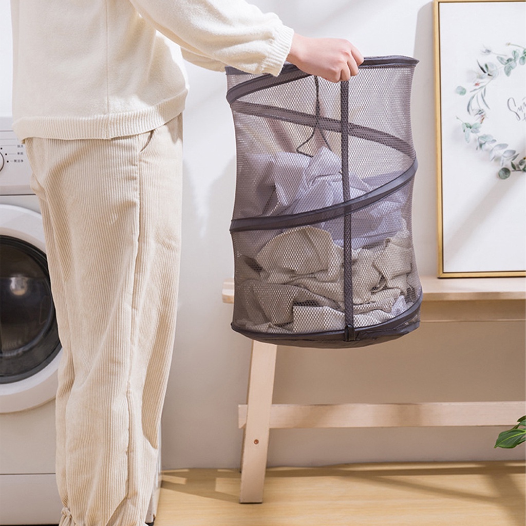 Super Large Foldable Collapsible Mesh Laundry Hamper Dirty Clothes Laundry Hamper Basket