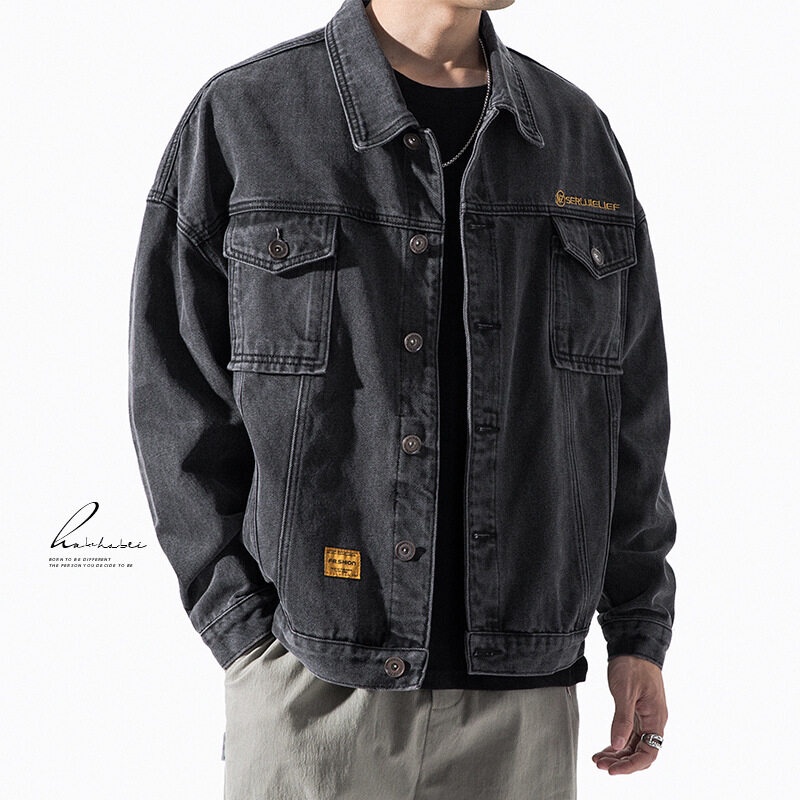 Jacket jeans L9005 L08 เสื้อยีนส์ชาย แขนยาว ผ้าดี ทรงสวย แจ็คเก็ตยีนส์ เสื้อยีนแขนยาว