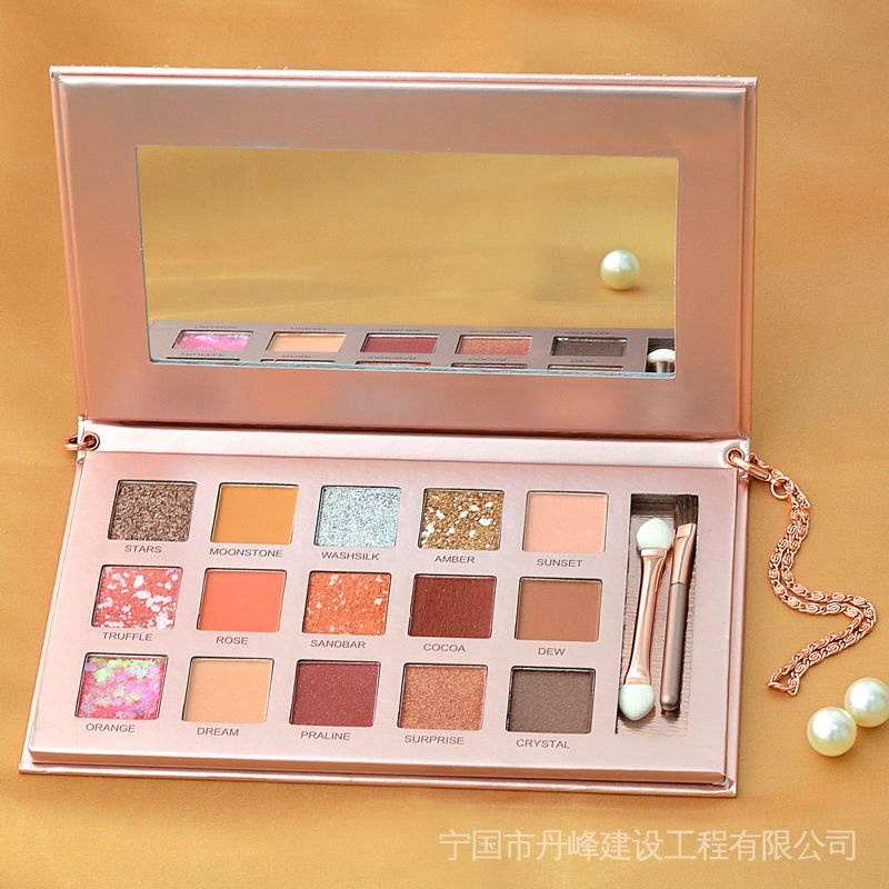 HOJO พราวอายแชโดว์ Palette ins Super Hot Pearlescent Matte นักเรียนเริ่มต้นกันน้ํา Glitter เลื่อมอาย