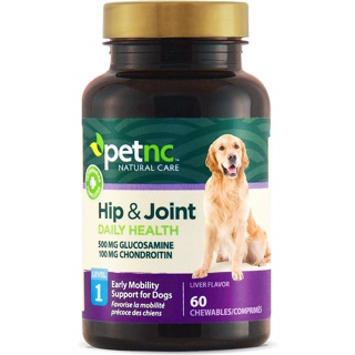 Petnc Hip &amp; Joint (Level 1) บำรุงข้อต่อ ลูกสุนัขอายุ 3 เดือน -1 ปี กระดูก สะโพก สะบ้า เสริมน้ำในข้อ 60 เม็ด