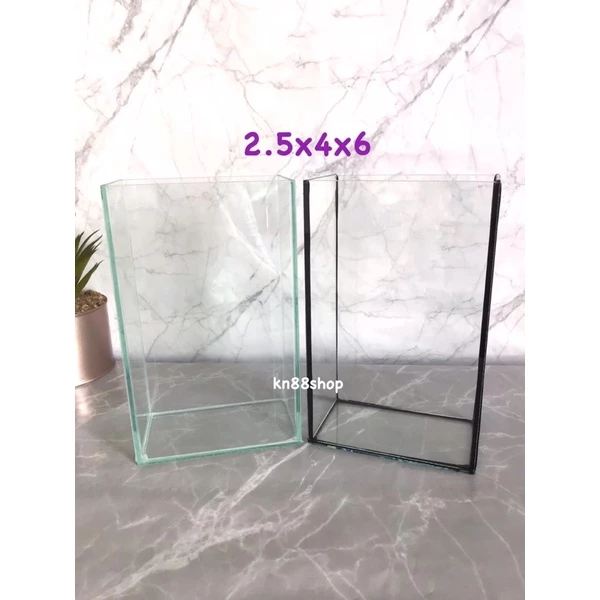 โหลปลากัดขนาด 3x3x6 และ 2.5x4x6 กระจกหนา 3 มิล ‼️มีทั้งกาวใสและกาวดำ thumbnail 4