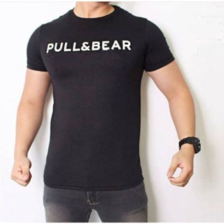 เสื้อยืดแขนสั้นลําลอง พิมพ์ลาย Distro Pull &amp; Bear สําหรับผู้ชาย