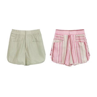 MUMA CURVED HEM COTTON SHORTS (LBB19)