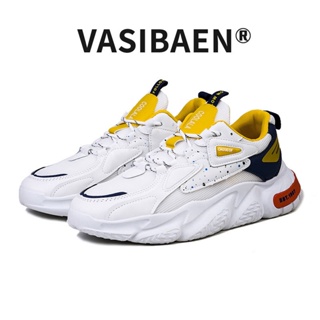 VASIBAENรองเท้าผ้าใบผู้ชาย LOW TOP Breathable รองเท้านักเรียนแฟชั่นอเนกประสงค์ Soft Sole รองเท้าลำลองที่สะดวกสบายรองเท้าวิ่ง