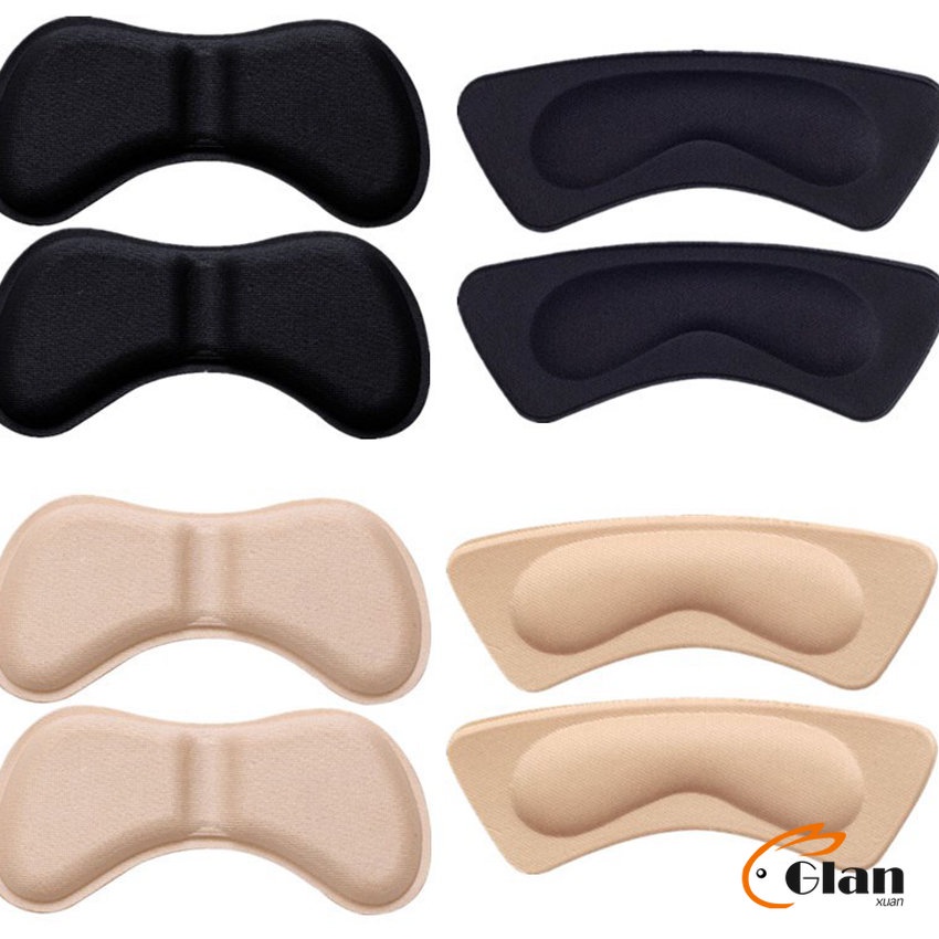 Glanxuan แผ่นกันกัด  แผ่นกันรองเท้ากัด เนื้อนิ่ม ช่วยแก้รองเท้าหลวม 1 แพค ต่อ คู่  Sponge heel pad