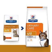 แพ็คเกจใหม่ [1.81kg] Hills s/d Urinary Care อาหารแมวโรคนิ่วชนิดสตรูไวท์ 1.8 กก