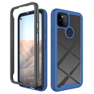  เคส TPU PC 360 คุณภาพสูง สําหรับ Google Pixel 5A ELVEV° ฝาครอบป้องกัน แบบเต็มรูปแบบ