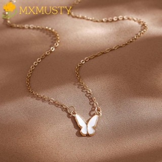 Mxmusty สร้อยคอจี้ผีเสื้อขนาดเล็กสําหรับผู้หญิง