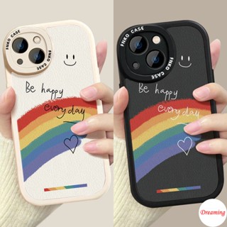 สำหรับ Redmi Note 11 11S 10 10S 9S 9 8 7 10C 10A 9C 9A 9T X3 NFC GT M3 Pro 5G 4G รูปไข่ Big Eye Soft เคสโทรศัพท์ Motif Smile Love Rainbow