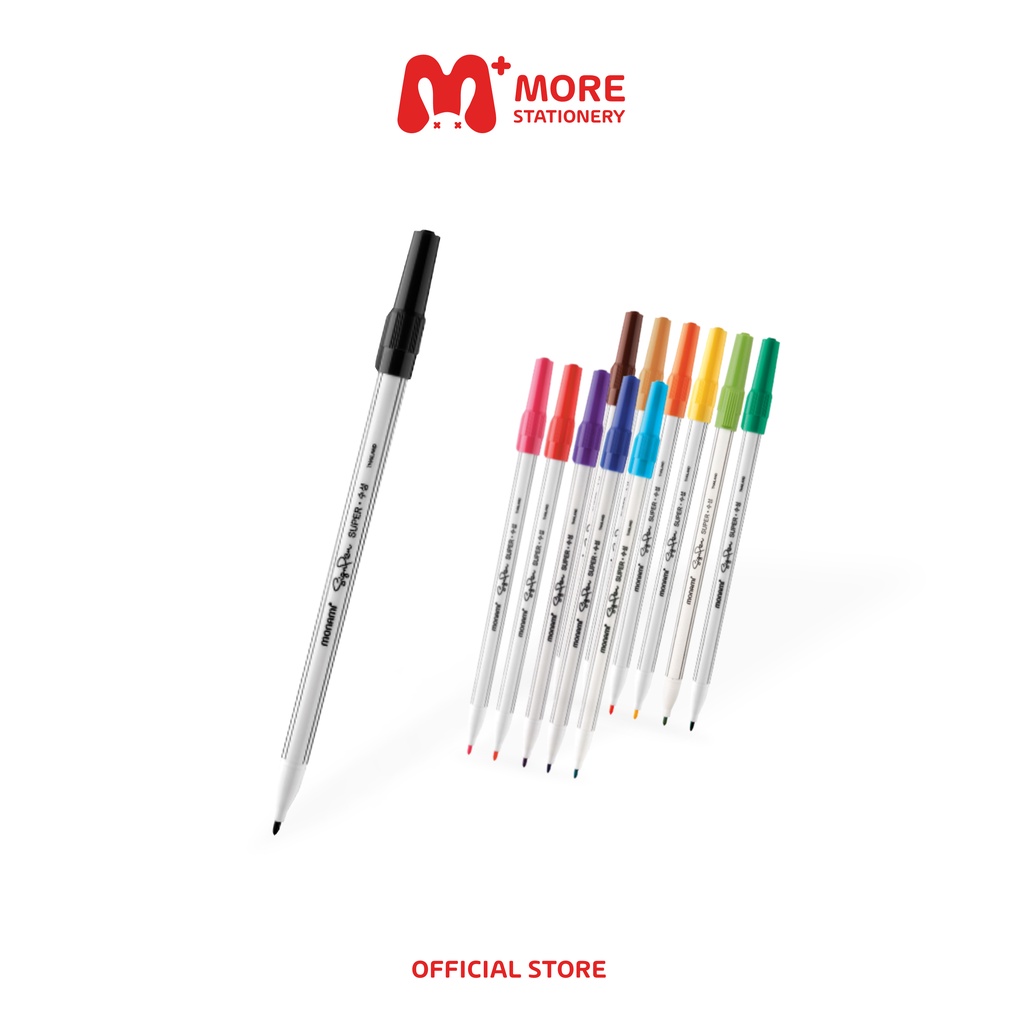 Monami (โมนามิ) ปากกาเมจิก ปากกาสีน้ำ ขนาดหัว 0.5 mm. รุ่น Super Sign Pen ซูเปอร์ ไซน์เพน