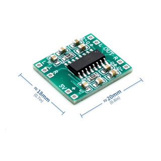 โมดูลขยายเสียง PAM8403 Super mini digital amplifier board 2*3W Class D digital amplifier board efficient 2.5 to 5V