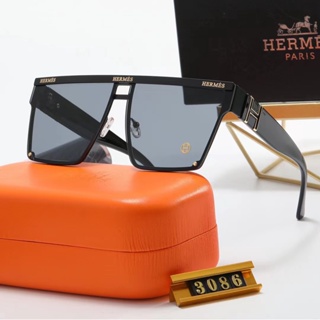 New Hermes แว่นตากันแดดแฟชั่น Polarized ป้องกันรังสียูวี 400 ขนาดเล็ก สไตล์เรโทร สําหรับผู้ชาย และผู้หญิง