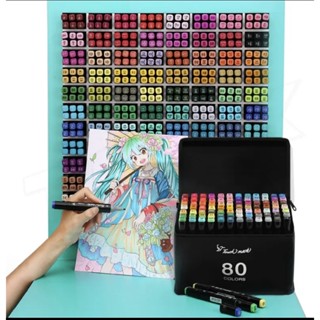 พร้อมส่ง ออกใบกำกับภาษีได้เซ็ต  120 สี และ 168 สี TOUCH Marker ปากกามาร์กเกอร์ ปากกาเมจิกไฮไลท์  2in1   สีเข้มสดใส✏️✏️