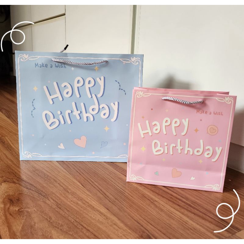 ถุงของขวัญ ถุงของขวัญวันเกิด(HBD) สีสวย น่ารัก พร้อมส่ง (BD 01)