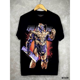 Thanosเสื้อยืดสีดำสกรีนลายBT140