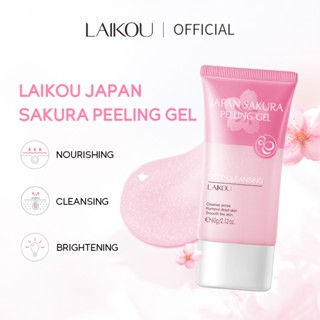 Laikou Sakura เจลทําความสะอาดผิวหน้าอย่างล้ําลึกให้ความชุ่มชื้น Cherry blossoms 60กรัม.