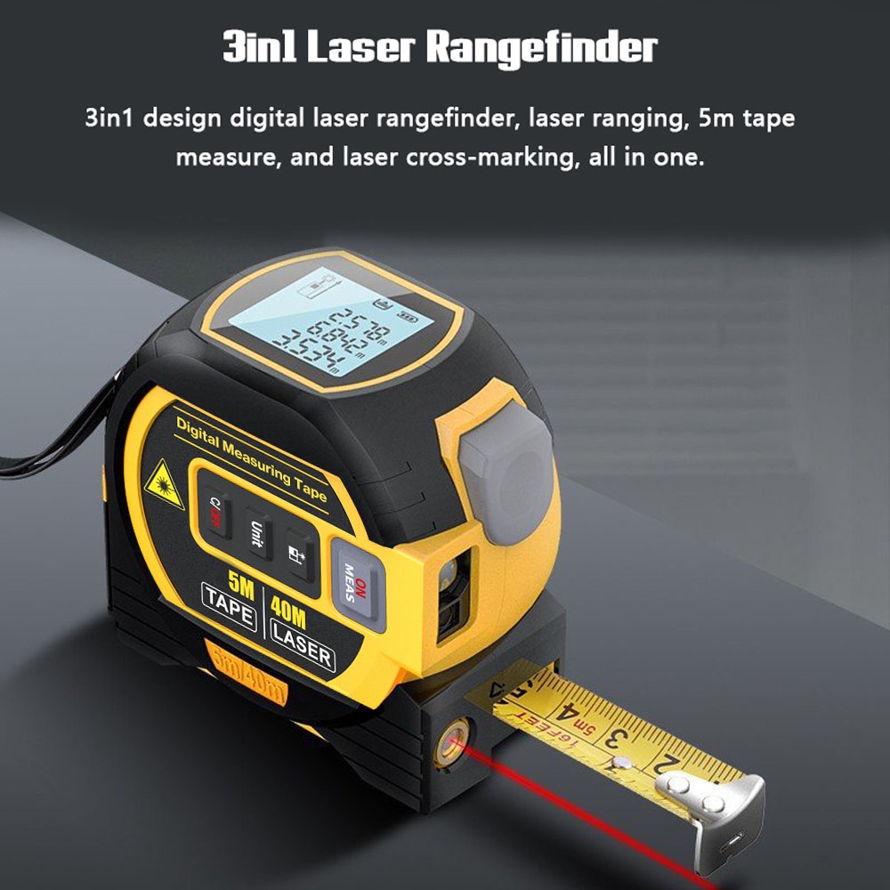 3 in 1 Laser Distance Meter Rangefinder Laser Measure Distance Meter