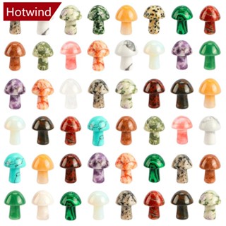 Hotwind หินแกะสลักคริสตัล รูปเห็ด ขนาดเล็ก สําหรับตกแต่งบ้าน 48 68 92 ชิ้น L7T9