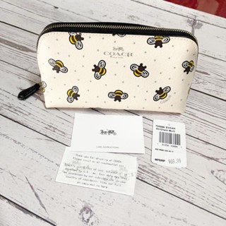 Coach แท้ ‼️ กระเป๋าเครื่องสำอาง คอลเลคชั่นผึ้ง พร้อมส่ง