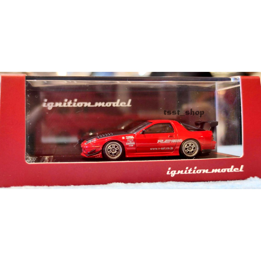 ignition model 1/64 Mazda RX-7 FC3S Re Amemiya Red Diecast ล้อ​ยาง​