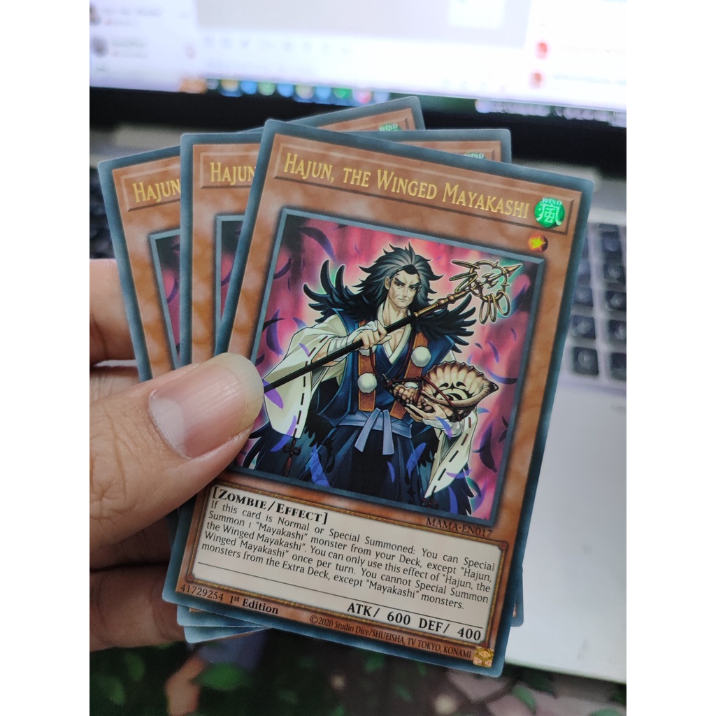 [Yugioh Funny Shop] การ์ด 1 ใบ Hajun, the Winged Mayakashi - MAMA-EN017 - Ultra Rare 1st Edition