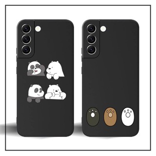 เคสโทรศัพท์มือถือ ซิลิโคนนุ่ม ลายการ์ตูนหมี Bare Bear น่ารัก สําหรับ Samsung S20 S21 FE S9 S23 S10 S20 S21 Plus S22 Ultra Note 8 9 10 Plus 20 Ultra