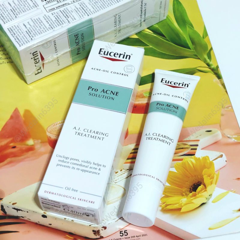 เอไอทรีทเม้นท์ | ยูเซอริน Eucerin ProACNE Solution A.I.Clearing Treatment 40ml | ทรีทเม้นท์ลดสิวอุดตัน ผลัดเซลล์ผิว (PA)