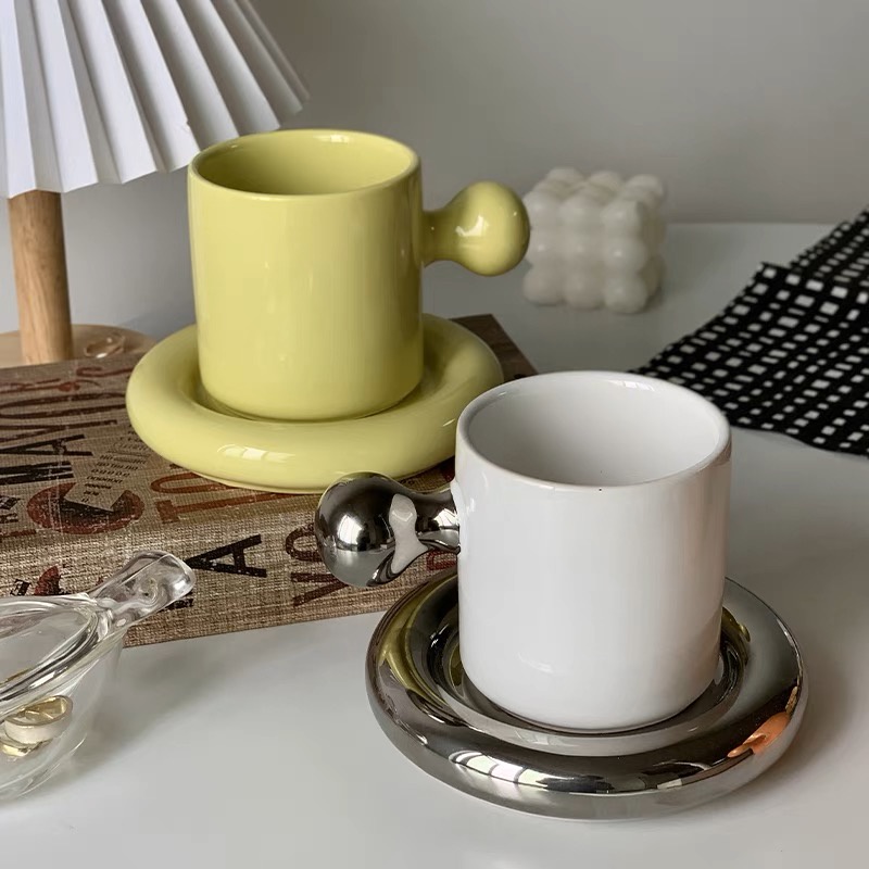 COFFEE TEA CUP SET PASTEL COLOR TEA SET