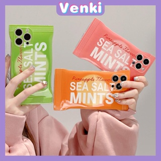 VENKI - Case For iPhone 14 Pro Max Soft TPU Glossy Case Snack Case Sea Salt Mints Camera Protection Airbag Shockproof For iPhone 14 13 12 11 Plus Pro Max 7 Plus X XR