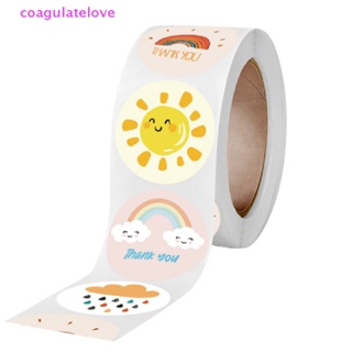 Coagulatelove สติกเกอร์ฉลาก Thank You ทรงกลม ลายดอกไม้น่ารัก สําหรับติดตกแต่งสมุดภาพ 500 ชิ้น ต่อม้วน
 [ขายดี]