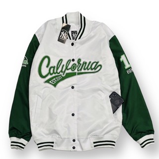 เสื้อแจ็กเก็ต NY CALIFORNIA สีขาว สีเขียว