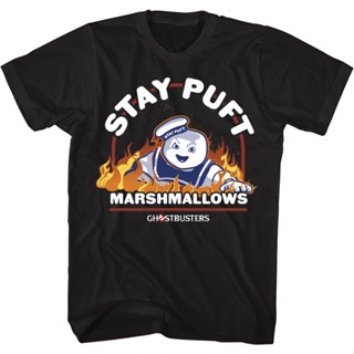 Stay Puft Marshmallows Ghostbusters T-Shirt เสื้อยืดแฟชั่น เสื้อวินเทจชาย เสื้อคู่วินเทจ