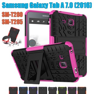 เคสแท็บเล็ต ป้องกันกระแทก สามารถปรับได้ พร้อมขาตั้ง สําหรับ Samsung Galaxy Tab A A6 J 7.0 นิ้ว Tab A 2016 SM-T280 SM-T285
