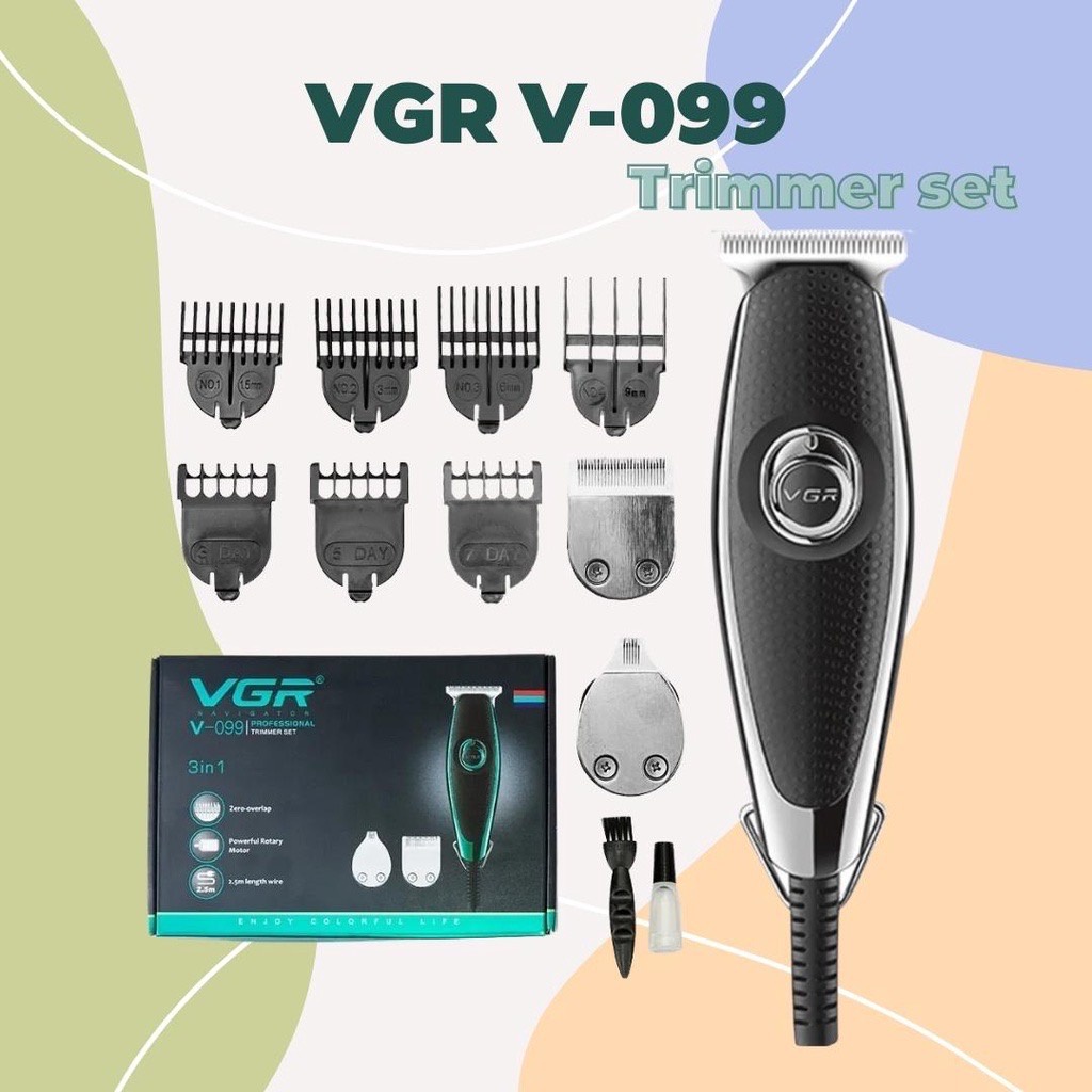 ปัตตาเลี่ยน VGR V-099 ปัตตาเลี่ยนตัดผม ปัตตาเลี่ยน  วัสดุใบมีดสแตนเลส VGR NAVIGATOR PROFESSIONAL TRI
