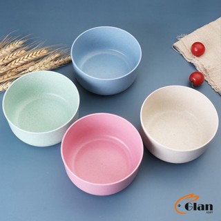 Glanxuan ชามข้าวเด็กข้าว สาลีทรงกลม ปลอดภัยไม่มีสารพิษ วัสดุธรรมชาติ   Round plastic bowl