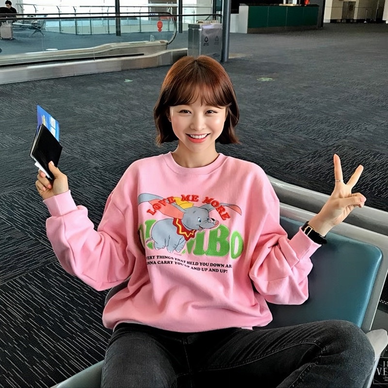 สเวเตอร์เกาหลี น้องช้าง Dumbo สุดน่ารัก เนื้อผ้าพิเศษ มีความหนานุ่ม ใส่สบาย ด้านในบุขนเพิ่มความอุ่น