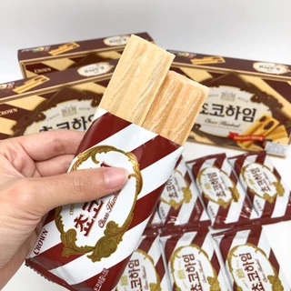 ขนมเกาหลี ช็อกโกไฮม Crown Choco Heim 142g 초코하임 ขนมเวเฟอร์สอดไส้ช็อกโกแลต ครีมเฮเซลนัท