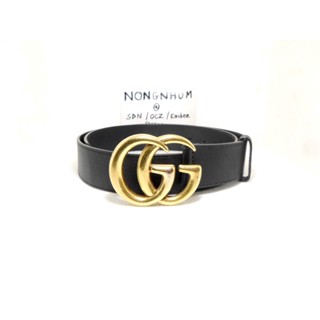 เข็มขัด Gucci Marmont belt with Double G buckle sz 85 34 มือ 2 ของแท้100%