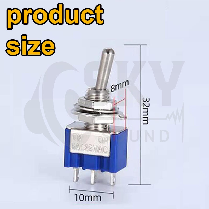 SKYSOUND สวิทโยก ON-ON 5A 125V 6mm switch สวิทซ์ปิดเปิด สวิตช์เปิดปิด สวิตช์ ปิด เปิด สวิทปิดเปิด สวิตช์ไฟ 12v สวิชโยกส - รูปที่ 3