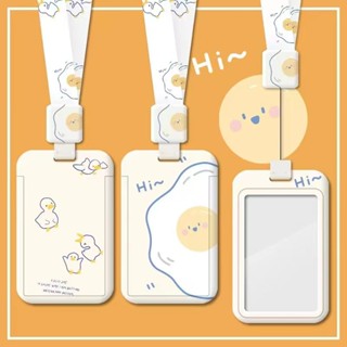 Ins เคสใส่บัตร ลายการ์ตูนน่ารัก พร้อมเชือกคล้องคอ ถอดออกได้ สําหรับนักเรียน บัตรอาหาร บัตรรถบัส โรงงาน