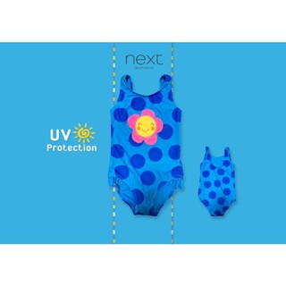 ✅ [4-5Y] Next Cobalt Blue Appliqué Character Swimsuit UV Protection ชุดว่ายน้ำเด็ก