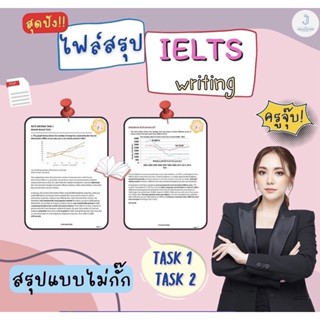 ไฟล์สรุปพร้อมสอบ IELTS Writing Task1+Task2 มีทั้ง Academic/General (จัดส่งไฟล์รูปแบบ PDF)