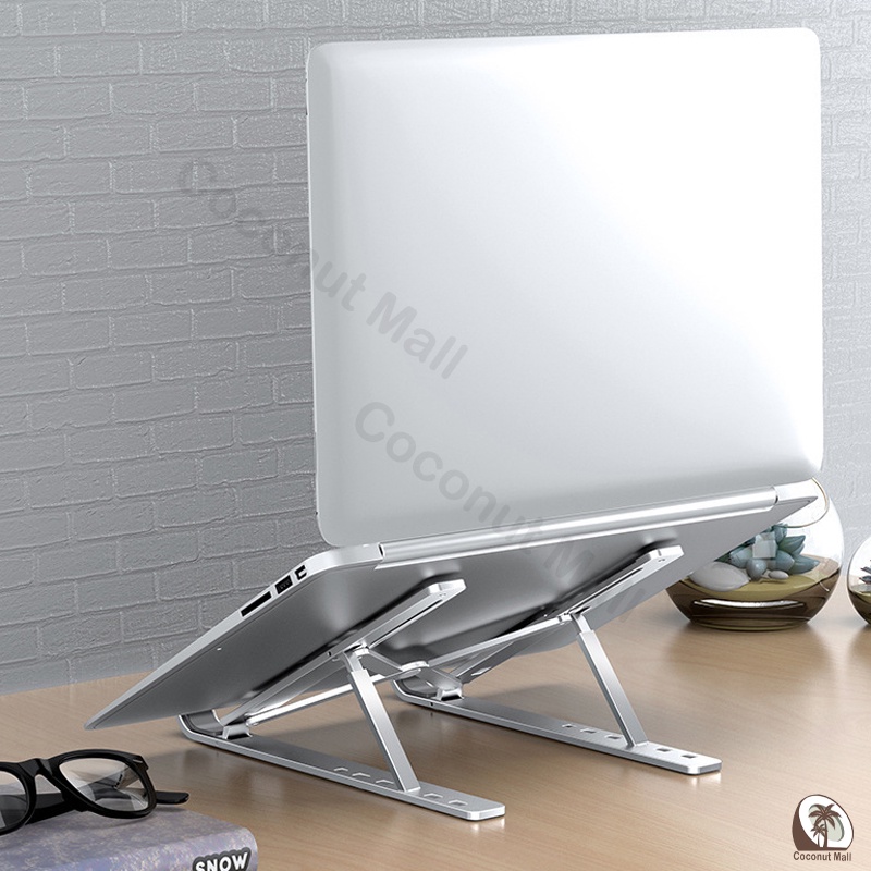 แท่นวางโน๊ตบุ๊ค ขาตั้งแล็ปท็อป ที่วางโน๊ตบุ๊ค ขาตั้งแท็บเล็ต ขาตั้งโน๊ตบุ๊ค ที่วางแล็ปท็อป แบบอลูมิเนียม/แบบพลาสติก - รูปที่ 2