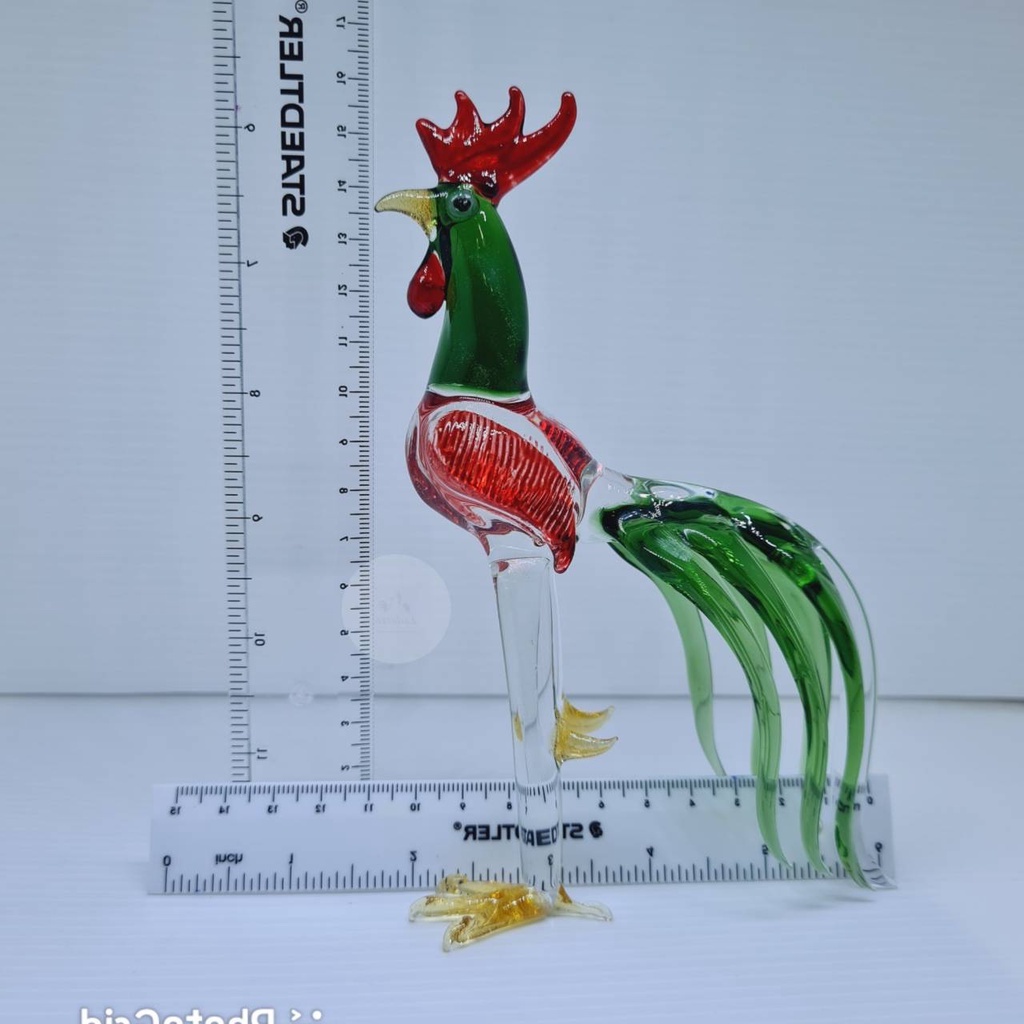 ไก่แก้ว ไก่แก้บนตาไข่ ตกแต่งบ้าน (ขนาดใหญ่จัมโบ้สูง15-1ุุุ8 cm/ขายตัวละ)